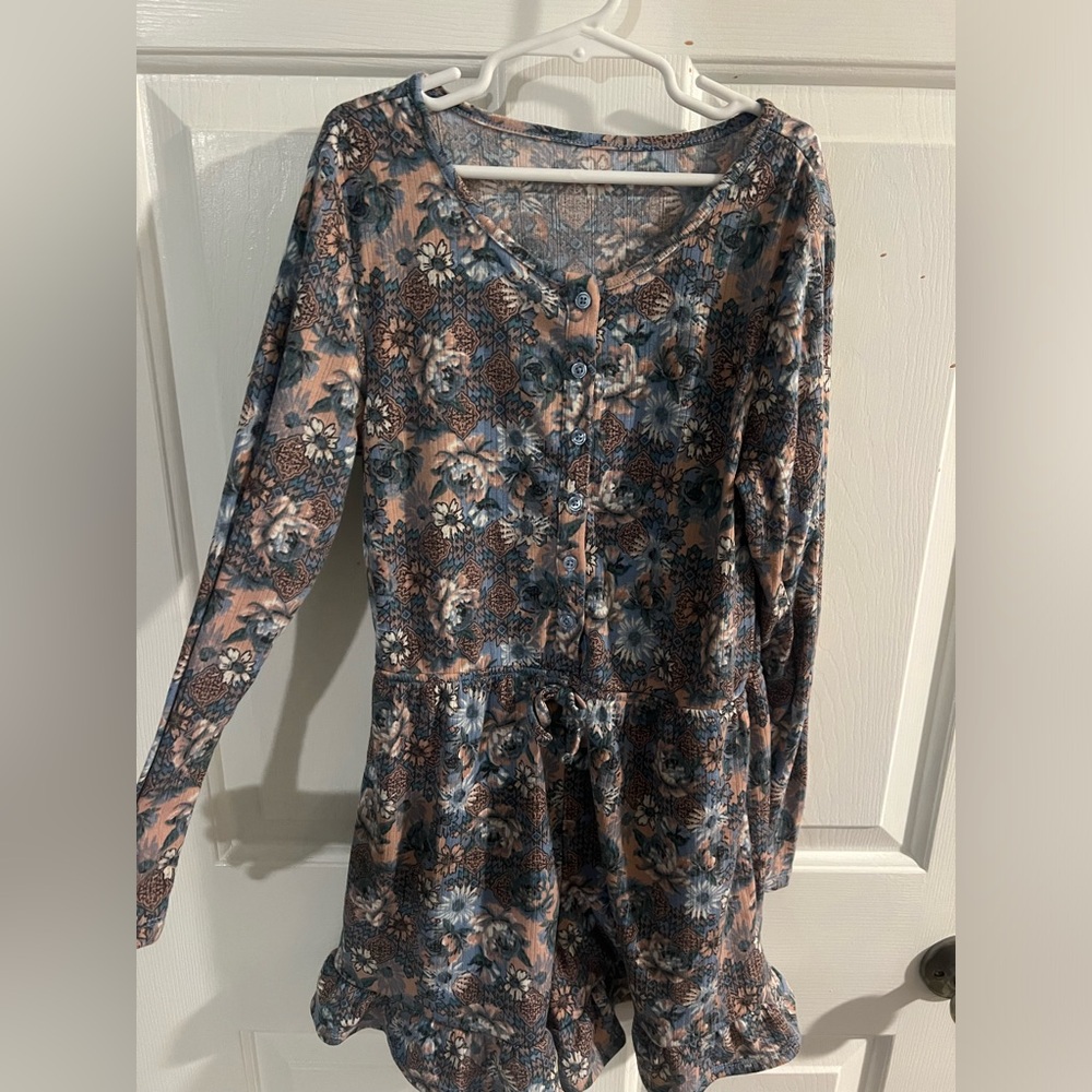 Floral Long Sleeve Romper